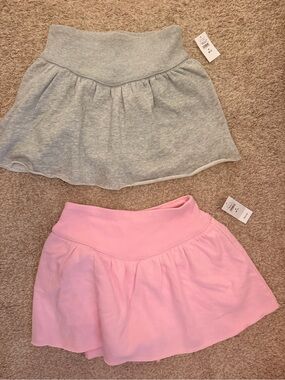 GAP Factory Girls' Knit Skirts - Pink & Light Gray